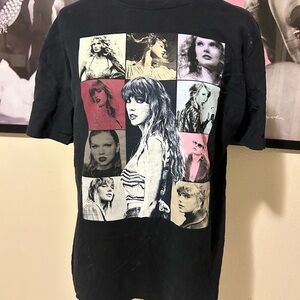 Black Graphic T-Shirt with Tylor Swift